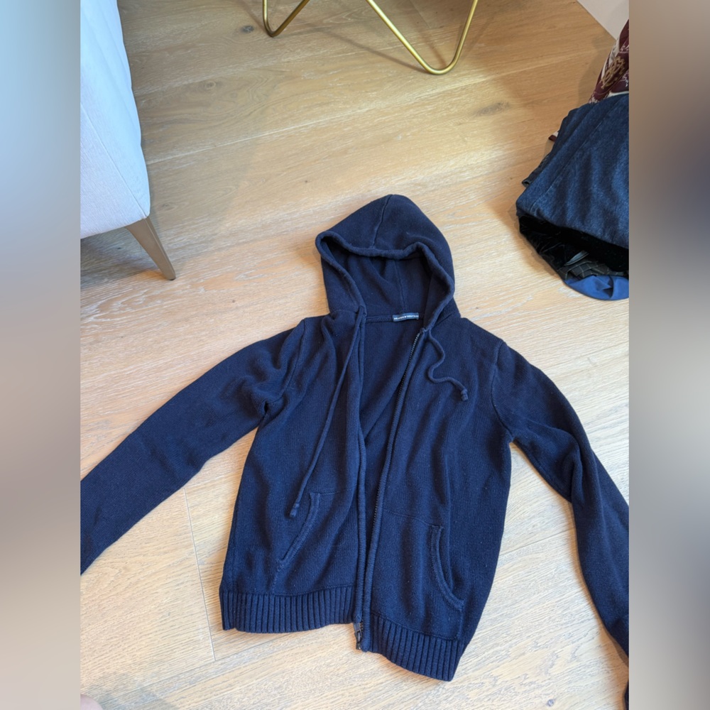 Black Hooded Cardigan